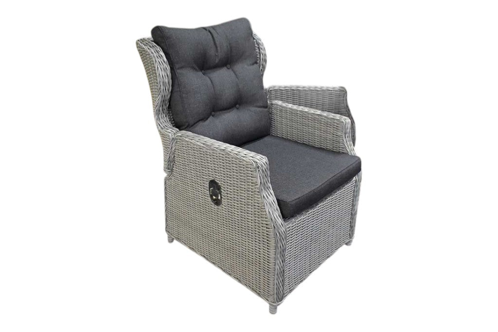 Rio-Barcelona verstelbare Tuinset 6 Personen - Light Kobo Grey / Spray Stone