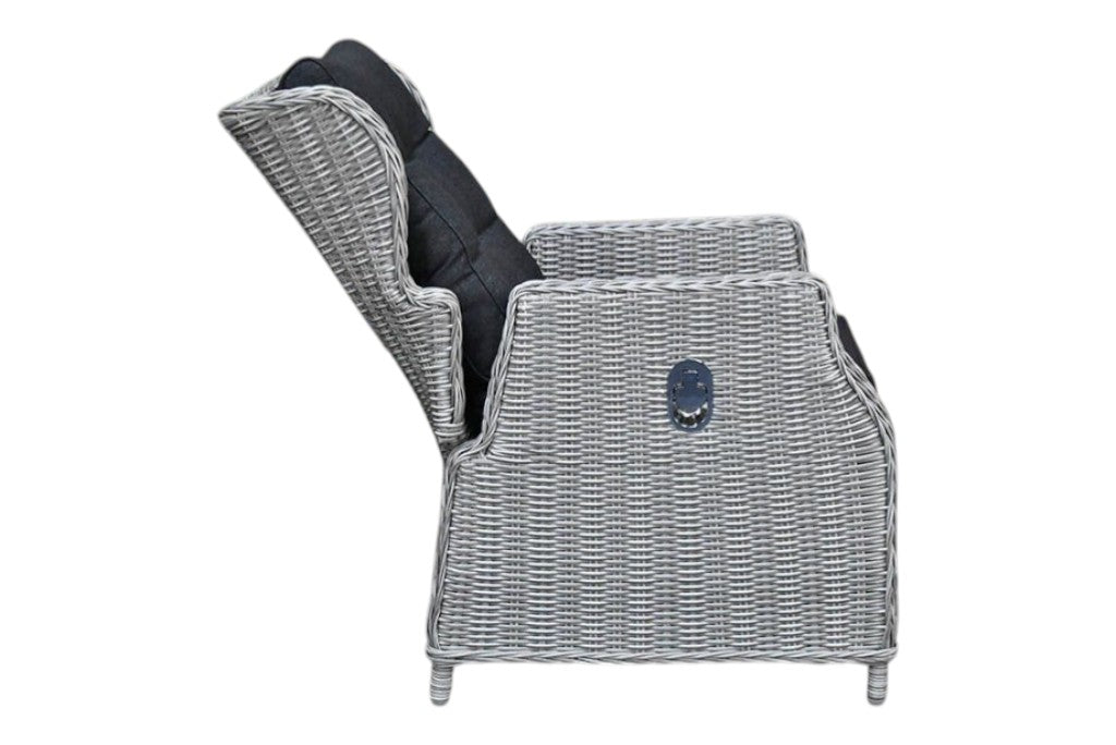 Rio-Barcelona verstelbare Tuinset 6 Personen - Light Kobo Grey / Spray Stone