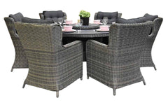 Rio-Delano Tuinset 6 Personen - Spraystone / Kobo Grey