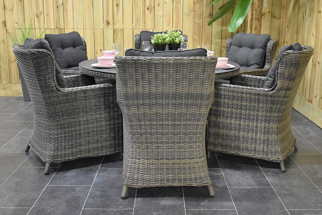 Rio-Delano Tuinset 6 Personen - Spraystone / Kobo Grey