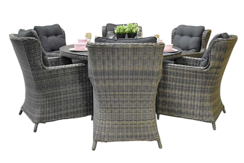 Rio-Delano Tuinset 6 Personen - Spraystone / Kobo Grey