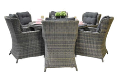 Rio-Delano Tuinset 6 Personen - Spraystone / Kobo Grey