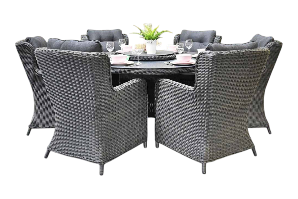 Rio-Delano Tuinset 6 Personen - Spraystone / Rock Grey