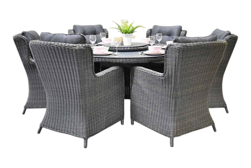 Rio-Delano Tuinset 6 Personen - Spraystone / Rock Grey