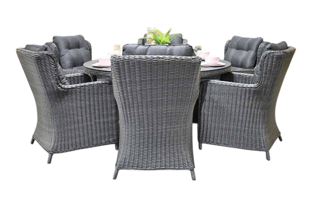 Rio-Delano Tuinset 6 Personen - Spraystone / Rock Grey
