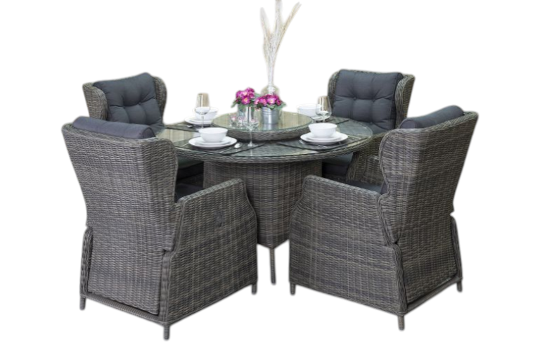 Outnest Rio tuinset 4 personen Barcelona Kobo Grey compleet vooraanzicht