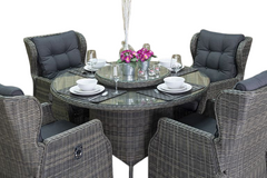 Rio tuinset 4 personen Barcelona Kobo Grey stoel detail