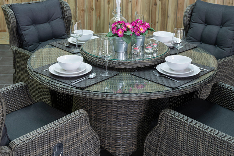 Rio tuinset 4 personen Barcelona Kobo Grey kussens detail