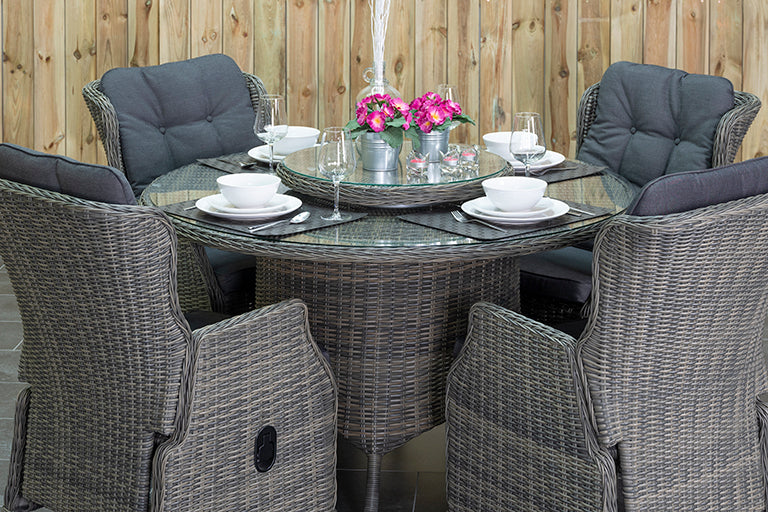 Rio tuinset 4 personen Darwin Kobo Grey stoel detail