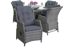 Rio tuinset 4 personen Darwin Kobo Grey sfeerbeeld in tuin
