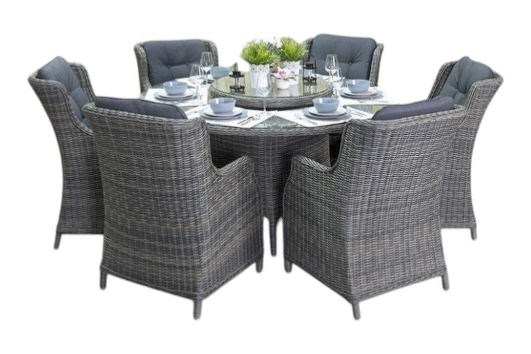 Rio-Darwin Tuinset 6 Personen - Glas / Kobo Grey