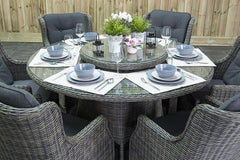 Rio-Darwin Tuinset 6 Personen - Glas / Kobo Grey