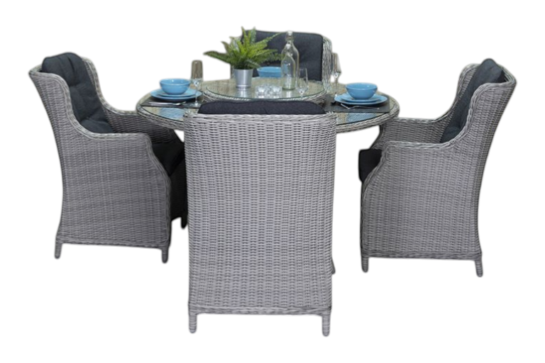 Rio tuinset 4 personen Darwin Light Kobo Grey zijaanzicht