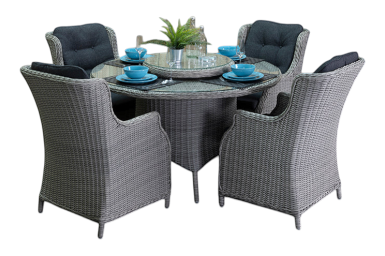 Rio-Darwin Tuinset 4 Personen - Light Kobo Grey