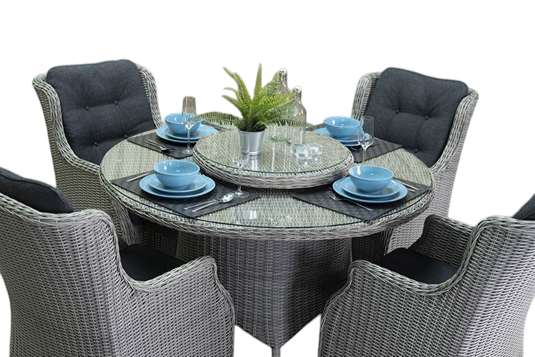 Rio tuinset 4 personen Darwin Light Kobo Grey stoel detail