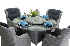 Rio tuinset 4 personen Darwin Light Kobo Grey stoel detail