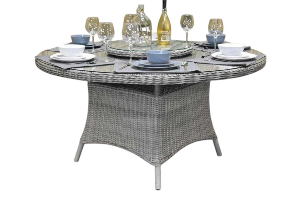 Rio Ronde Tuintafel 130 cm - Glas / Light Kobo Grey