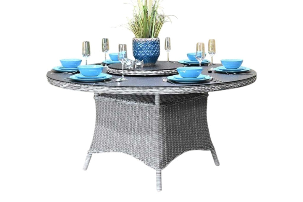 Rio Ronde Tuintafel 150 cm - Spraystone / Light Kobo Grey