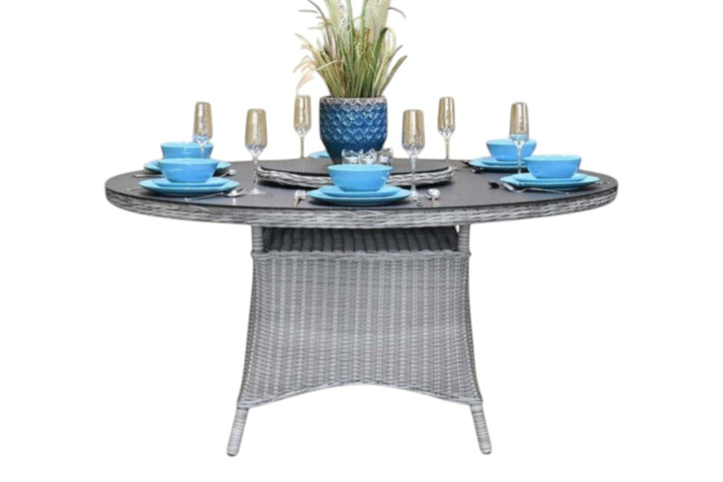 Rio Ronde Tuintafel 130 cm - Spraystone / Light Kobo Grey