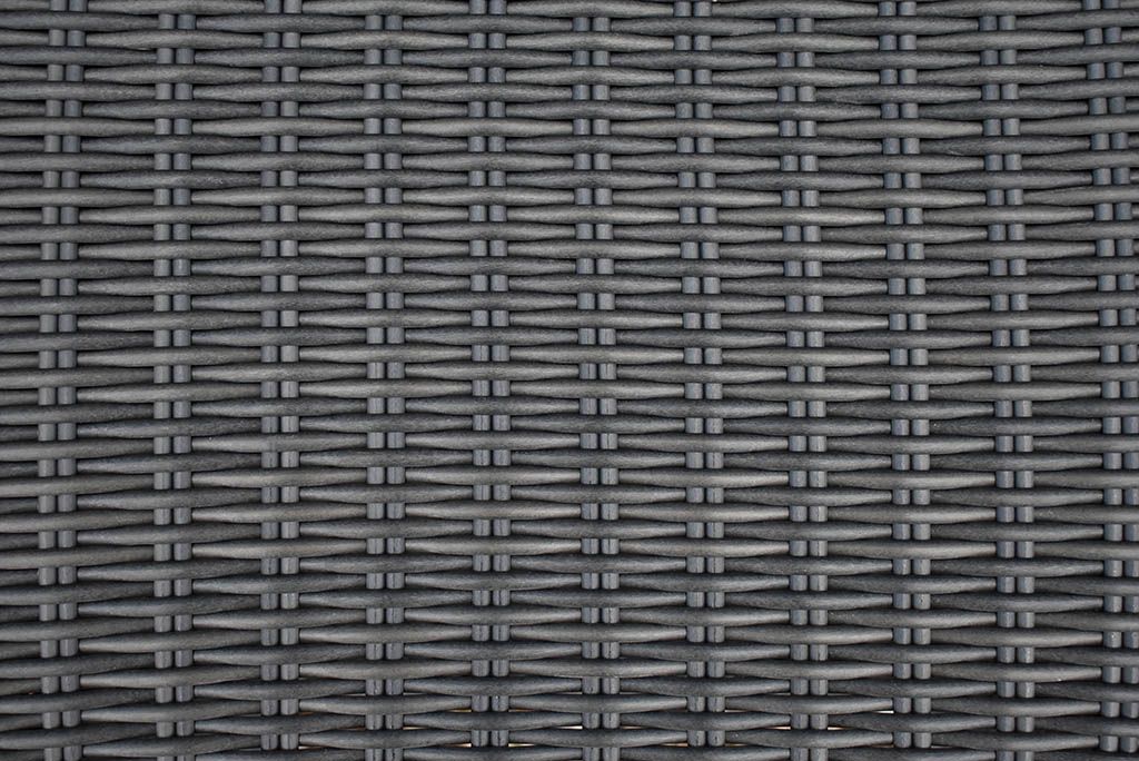Madrid verstelbare hoekbank Rock Grey met schap-tafel - wicker detail - Outnest Prestige