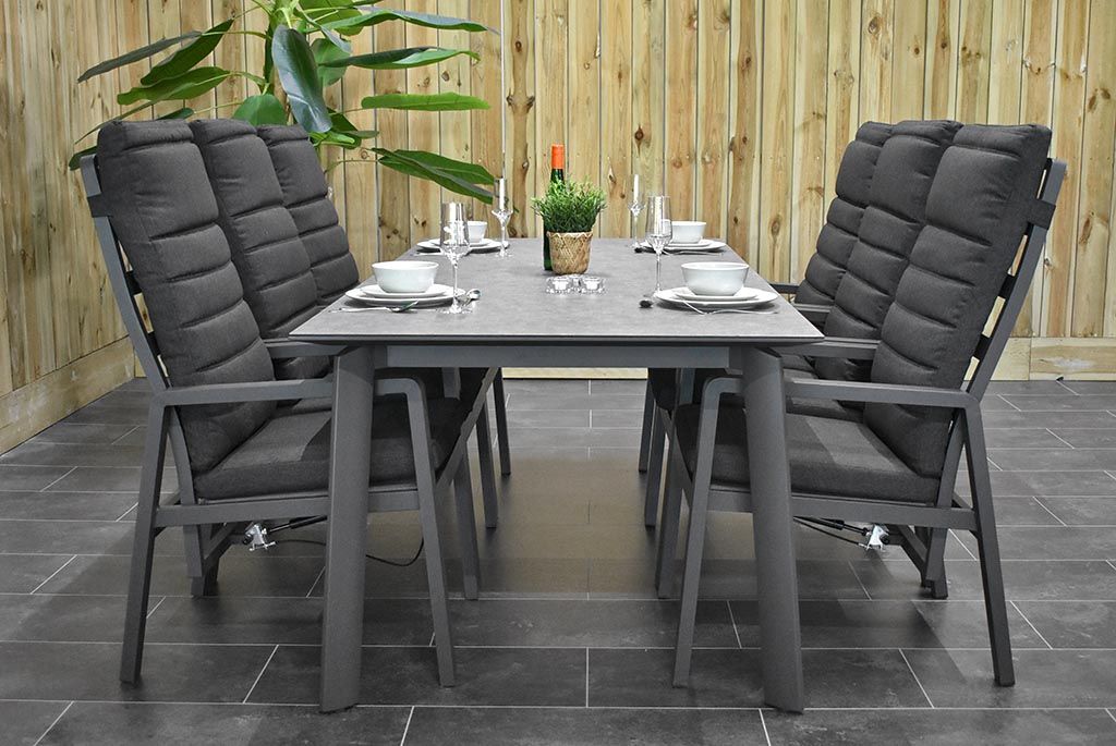 San Antonio tuintafel 220x100 keramisch - zijaanzicht - Outnest