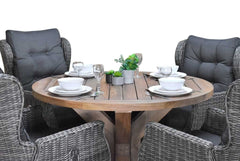 Surakarta-Barcelona verstelbare Tuinset 4 Personen - Kobo Grey