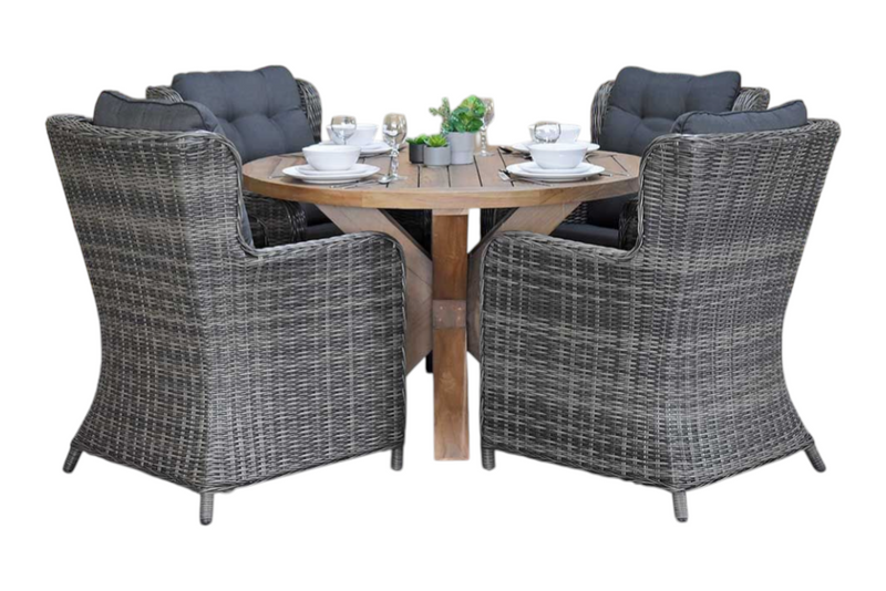 Surakarta-Delano Tuinset 4 Personen - Kobo Grey