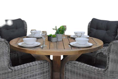 Surakarta-Delano Tuinset 4 Personen - Natural Grey