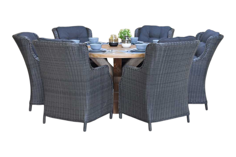 Surakarta-Darwin Tuinset 6 Personen - Rock Grey