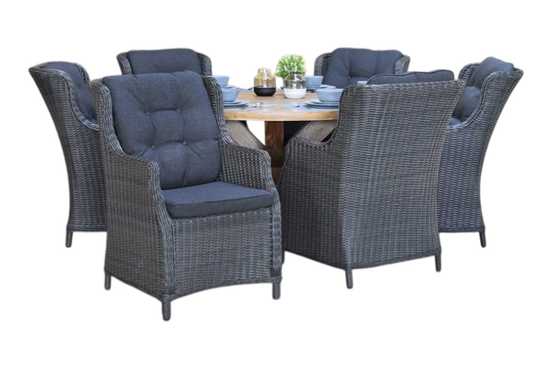 Surakarta-Darwin Tuinset 6 Personen - Rock Grey