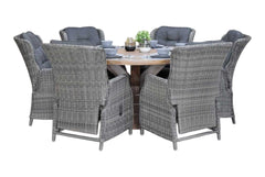 Surakarta-Darwin verstelbare Tuinset 6 Personen - Kobo Grey