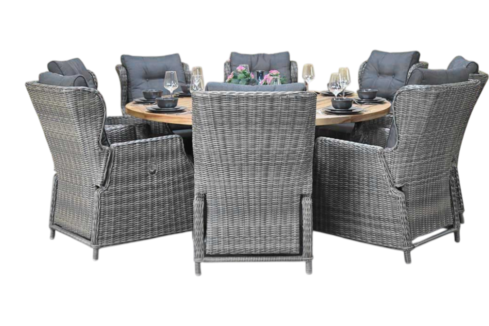 Surakarta-Barcelona verstelbare Tuinset 8 Personen