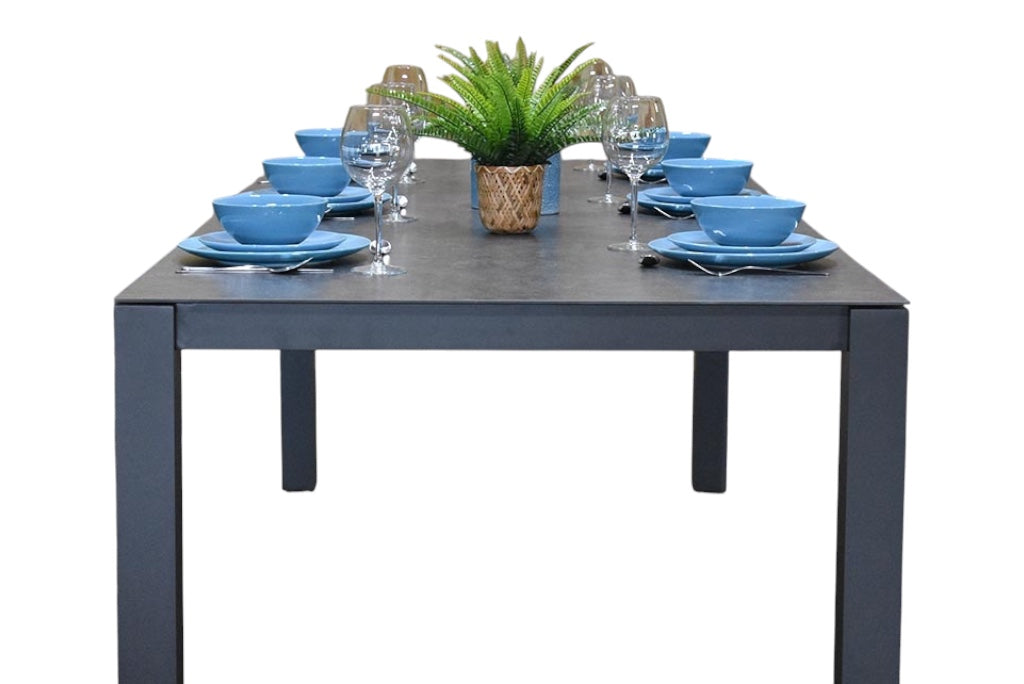 Veneto tafel aluminium onderstel detail