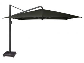 Platinum Icon T1 3 x 4 m Zweefparasol Faded Black Incl. Granietenvoet 150 Kilo en Beschermhoes