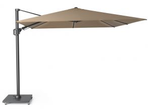 Platinum Challenger T2 3 x 3 m Zweefparasol Taupe Incl. Granietenvoet en Beschermhoes
