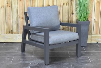 Lounge Tuinstoel Aluminium Bakersfield Dark Grey