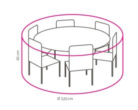 Beschermhoes Loungeset en Tuinset Rond 320 cm