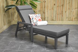 Birmingham Aluminium Ligbed met Wielen Dark Grey