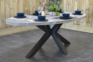 Tuintafel Ovaal Bixley 200 Vintage Antique Grey