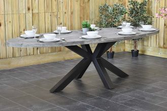 Tuintafel Ovaal Bixley 280 Vintage Antique Grey
