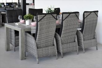 New Orleans Loungeset XL Light Kobo Grey met Stoel
