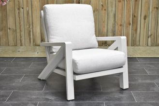 Lounge Tuinstoel Aluminium Carini Off White