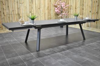 Corvia Uitschuifbare Aluminium Tafel met Keramischblad 240 / 360 Dark Grey ZOMER AANBIEDING