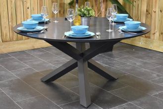 Tuintafel Rond Firenze 150 Kermamisch Dark Grey