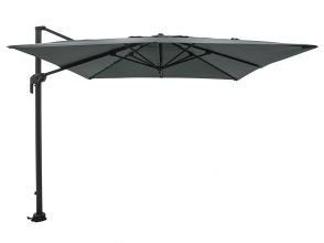 Madison Formentera Zweefparasol Vierkant 2,5 x 2,5 m Antraciet Incl. Kruisvoet en Beschermhoes