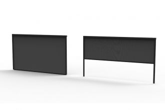 Viole Zijwand voor Aluminium Overkapping / Paviljoen 400 cm Dark Grey