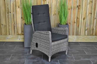 Kansas Verstelbare Dining tuinstoel Natural Grey