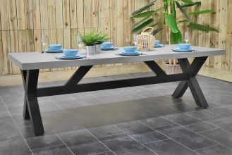 Norwich Tafel 250 Polystone met Stalen Kruispoten