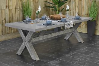 Tuintafel Norwich 220 Polystone Vintage Antique Grey