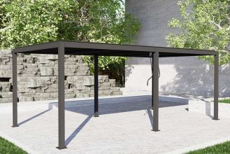 Viole Aluminium Overkapping / Paviljoen 300 x 600 cm Dark Grey ZOMER AANBIEDING